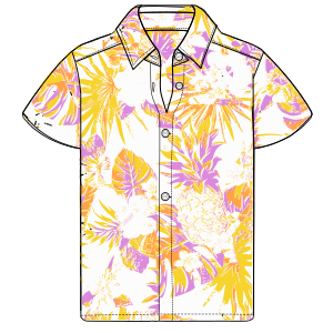Fashion sewing patterns for Hawaiian shirt 9658
